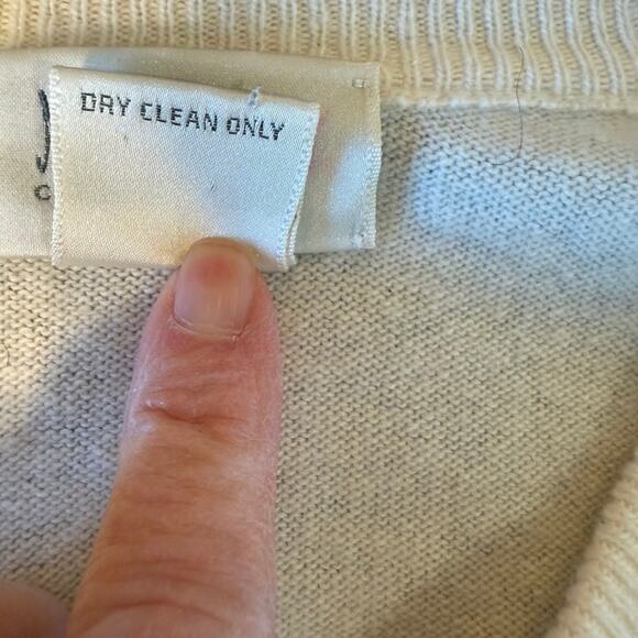 Vintage Neiman Marcus 100% Cashmere Cardigan Cream Women’s M Luxe Scotland - Picture 4 of 5